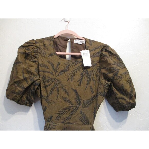 Charlie Holiday Womens Sz 6 M Flores Isles of Palm Cutout Linen Blend Maxi Dress - Picture 8 of 15